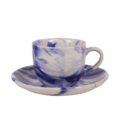 "Shades of Earth" ceramic cup & saucer(6 Cup, 6 Saucer)