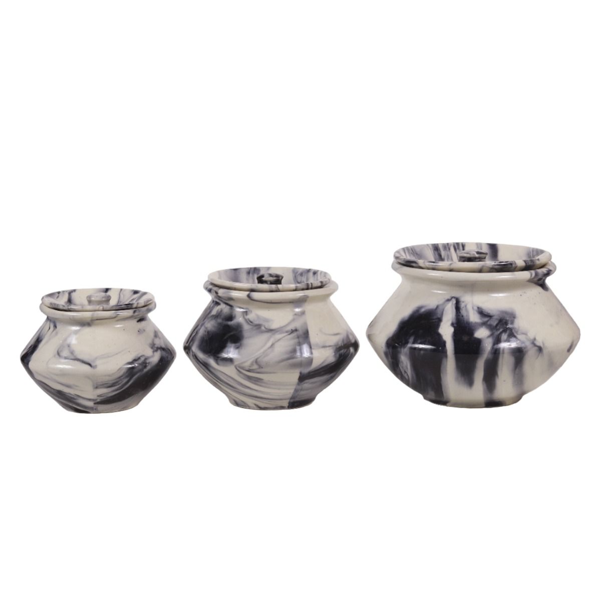 " Vintage Chronical of Italy" ceramic handi(Set of 3)