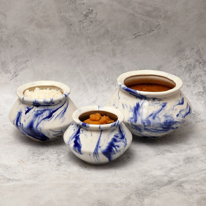 " Shades of Earth" ceramic handi(Set of 3)