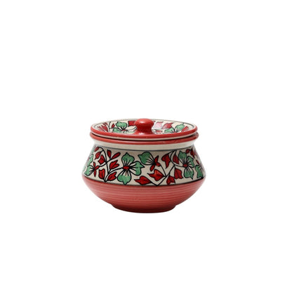 "Mugal Bageecha Shades of Flower" ceramic handi(Set of 3)