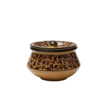 "Mugal Bageecha" ceramic handi in Brown Shade(Set of 3)