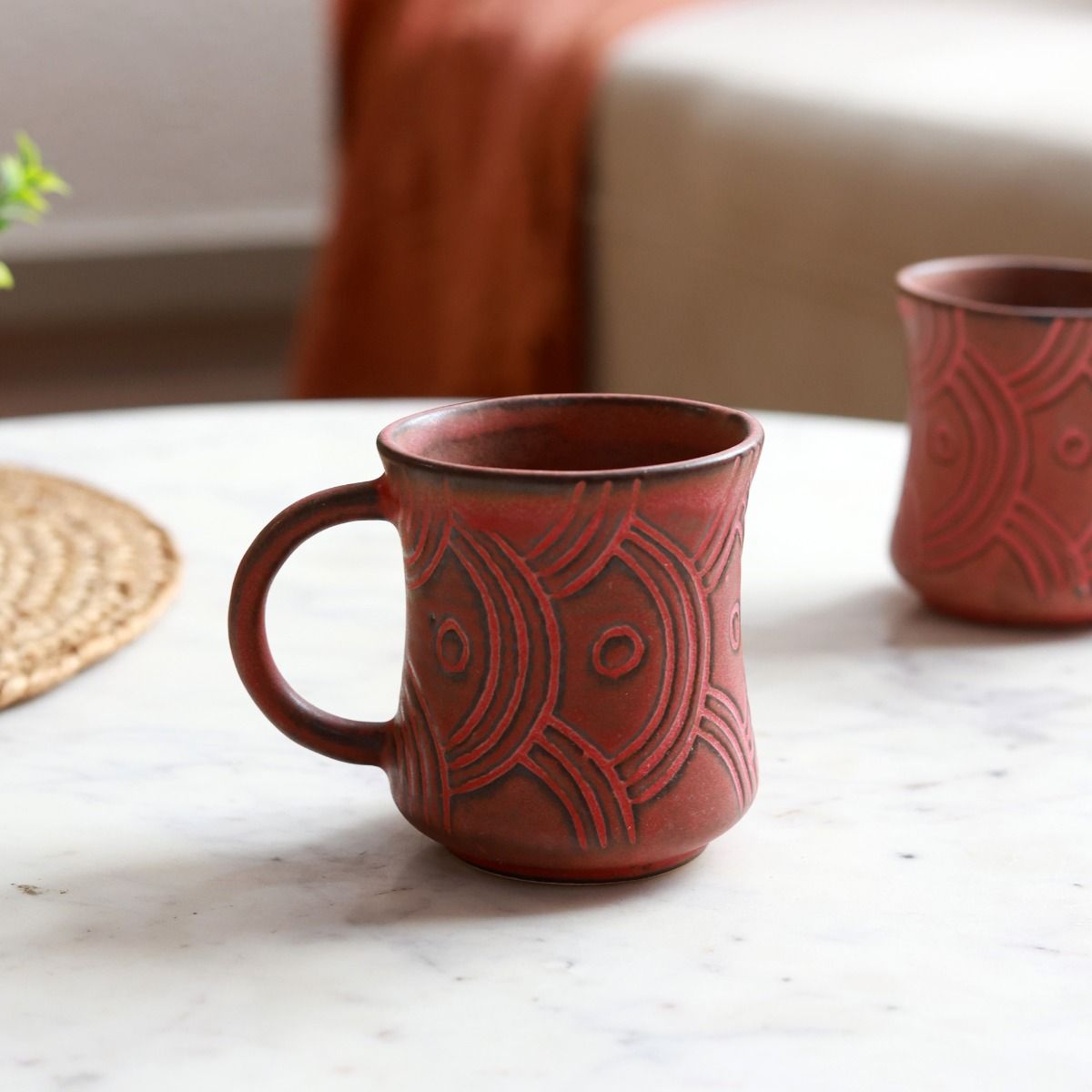 handcrafted ceramic tea/coffee mug (2 Mug)