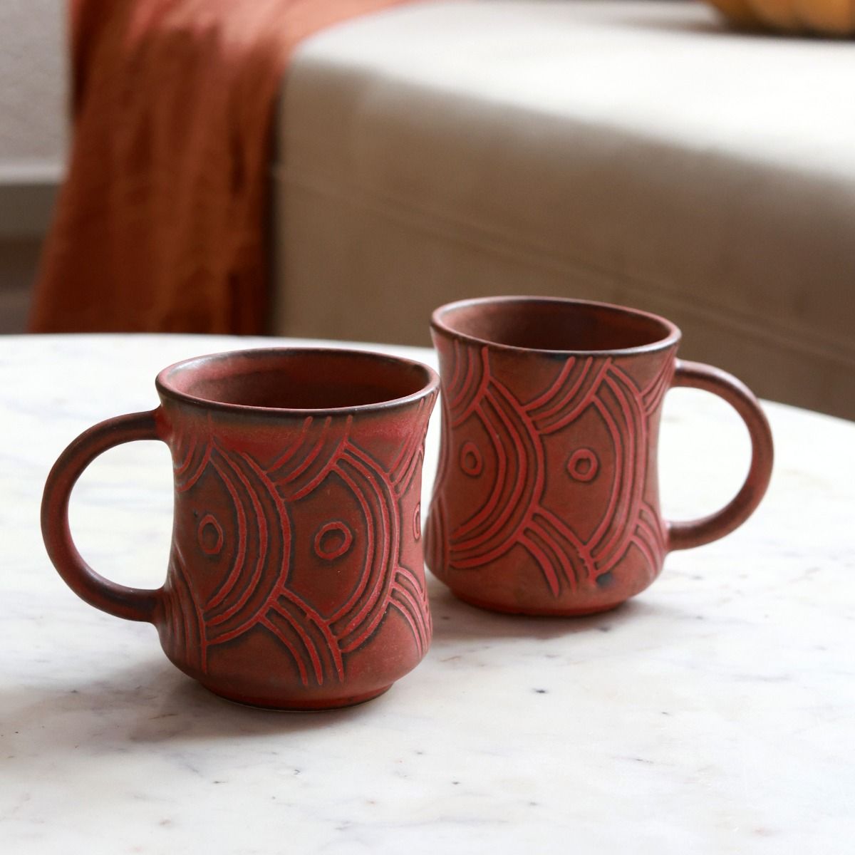 handcrafted ceramic tea/coffee mug (2 Mug)