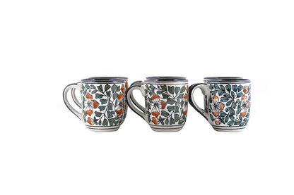 "Mugal Bageecha" ceramic multicolor tea/coffee mug (6 Mug)