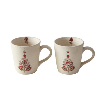 "Mugal Flower" ceramic tea/coffee mug (Set of 2)