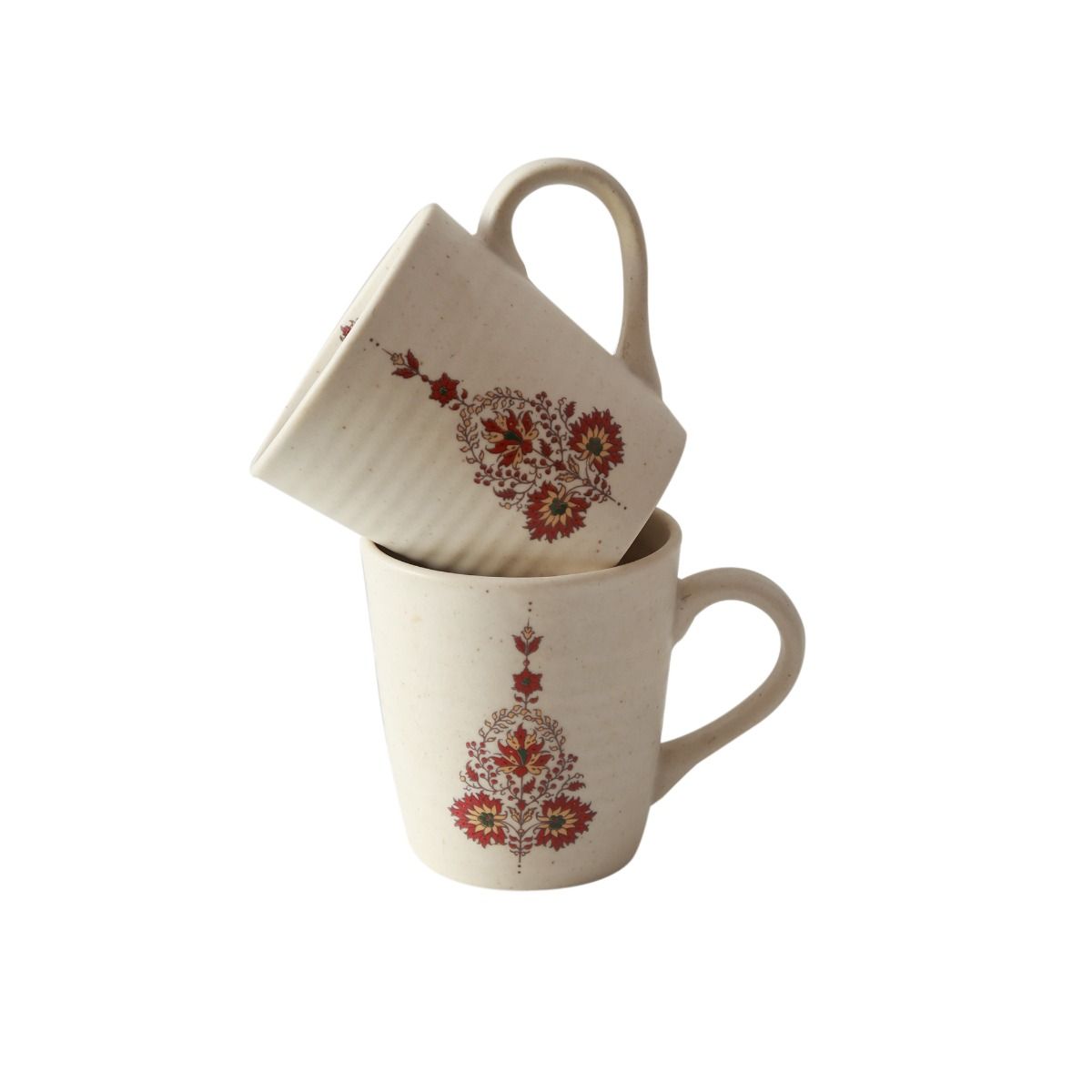 "Mugal Flower" ceramic tea/coffee mug (Set of 2)