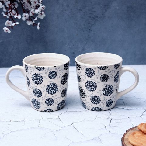 "Polka Dots" ceramic tea/coffee mug (Set of 2)