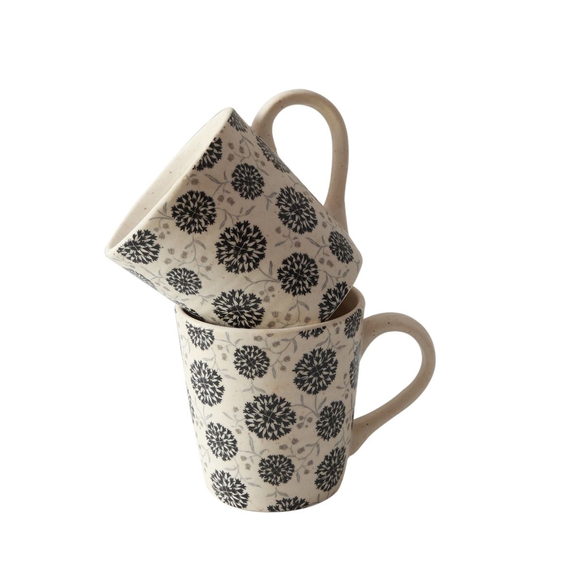 "Polka Dots" ceramic tea/coffee mug (Set of 2)