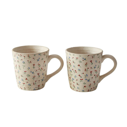 "Flower Petals" ceramic tea/coffee mug (Set of 2)