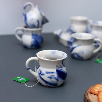 "Shades of Earth" ceramic cup & tray for tea/coffee