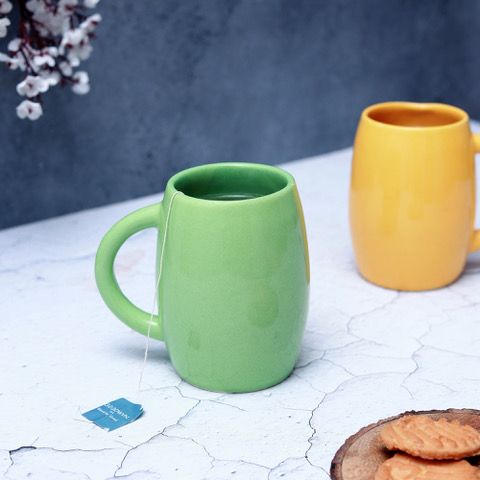 ceramic multicolour tea/coffee Mug(Set of 2)