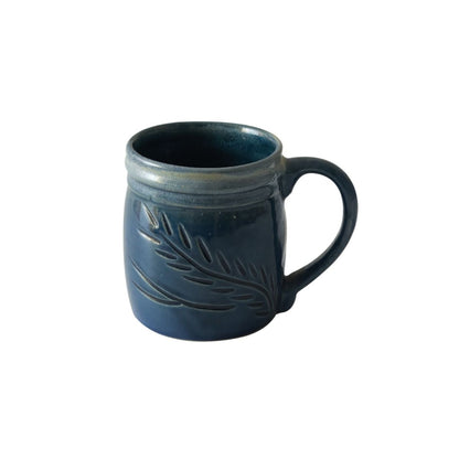 "Shades of Leaf" studio glazed ceramic tea/coffee Mug(Set of 2)