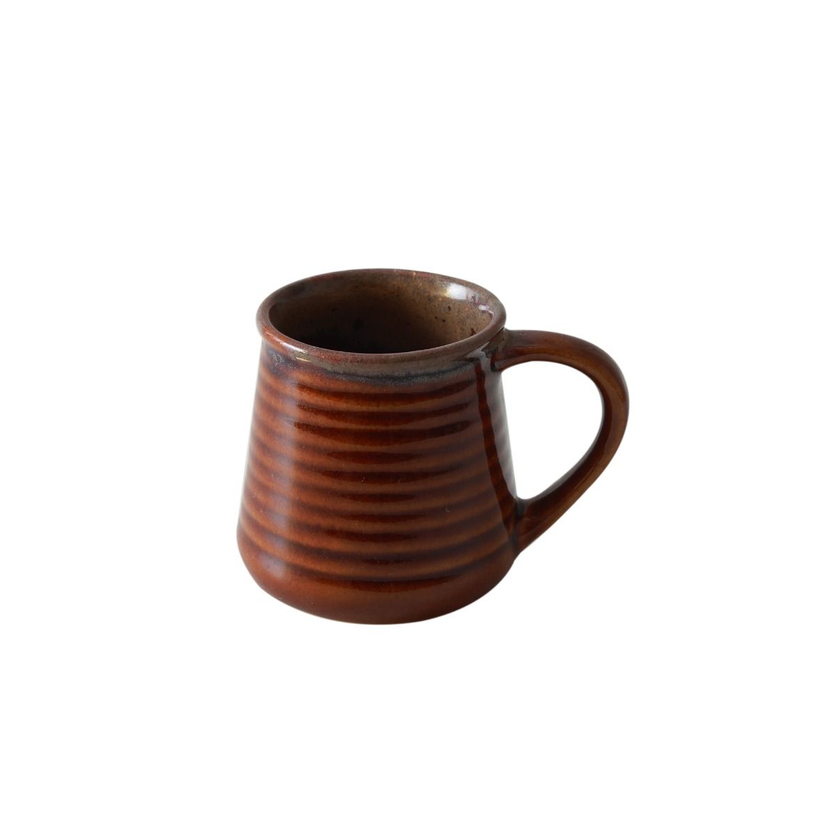 "Ceramic Ripple" maroon grey drip dual glazed tea/cofee Mug(Set of 6)