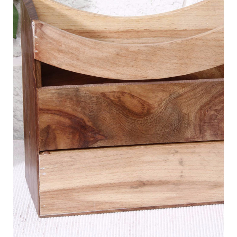 Wooden handcarved Magazine Stand