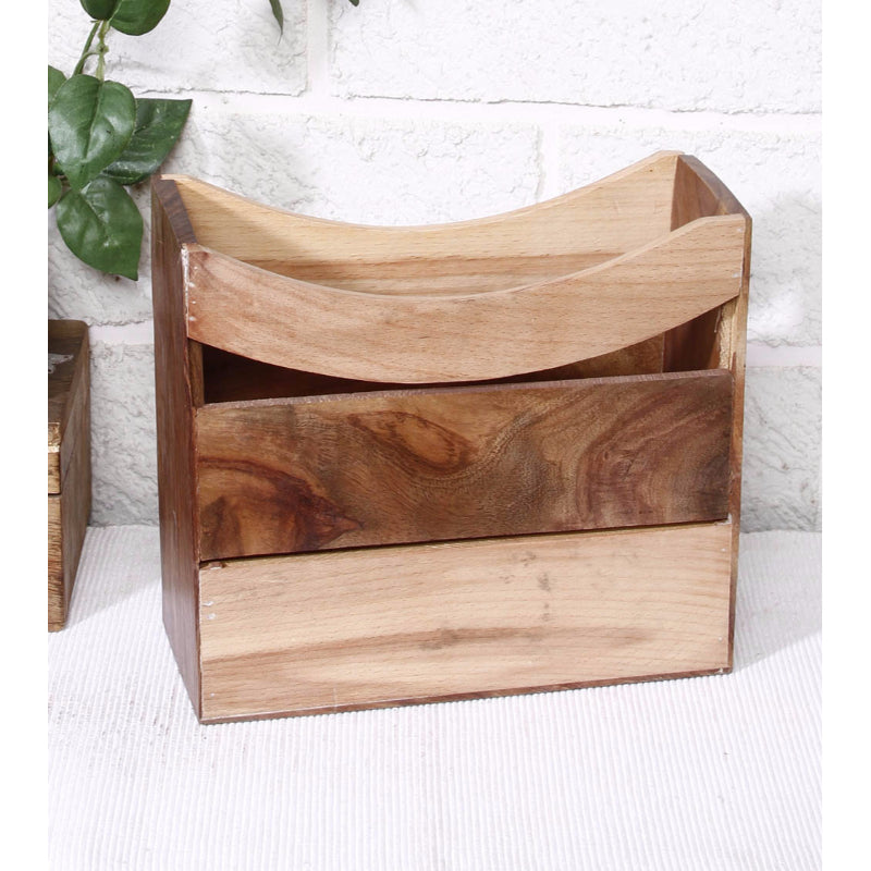 Wooden handcarved Magazine Stand