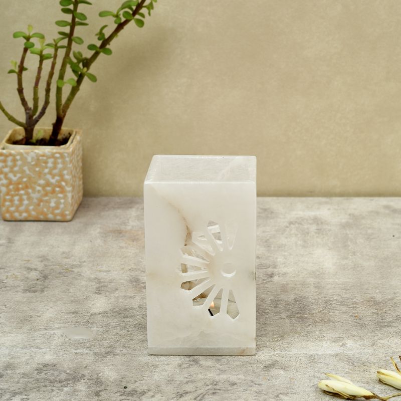 Handcarved white pen stand in Soap Stone