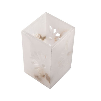 Handcarved white pen stand in Soap Stone