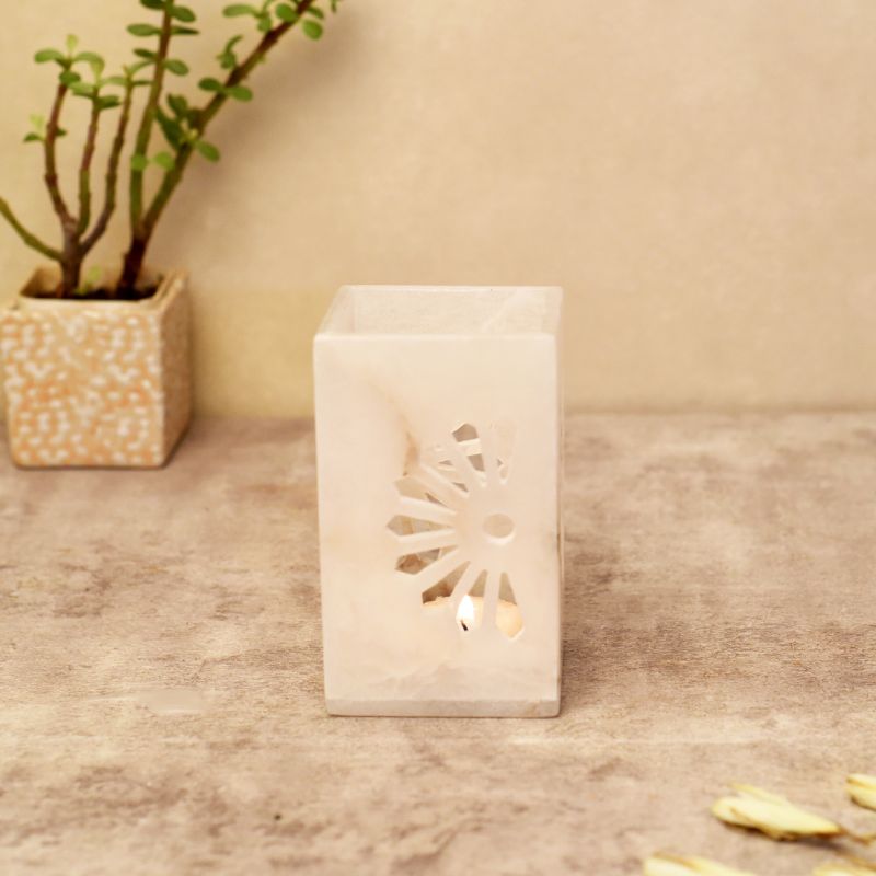 Handcarved white pen stand in Soap Stone