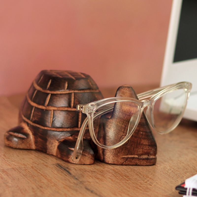 Mango Wood "Turtle Shaped" Eyeglass Holder Spec Stand