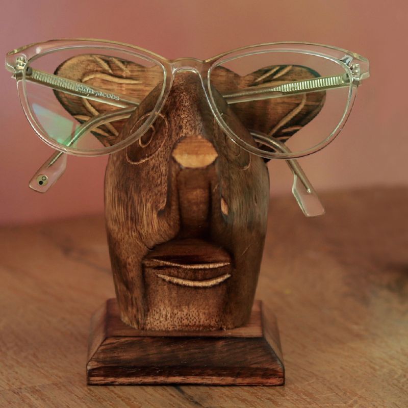 Mango Wood "Elephant Shaped" Eyeglass Holder Spec Stand