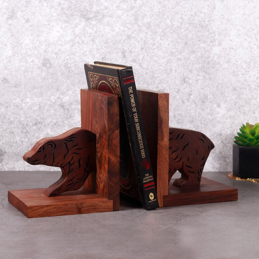 "Beer Motif" handcarved sheesham wood book holder