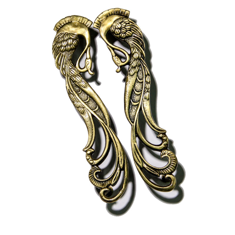 Peacock Brass Door Handle(Set of 2)