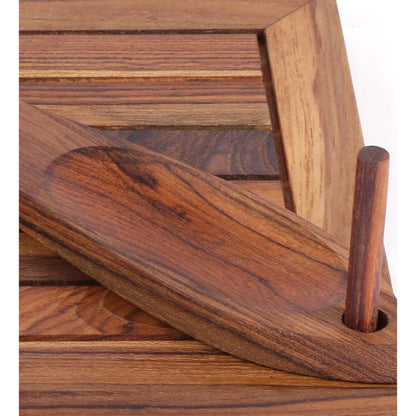 Wooden engraved Brown Tissue and Tooth Pick holder