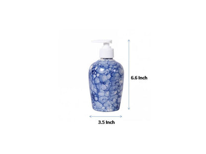 Ceramic blue studio soap dispenser