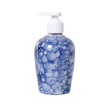 Ceramic blue studio soap dispenser