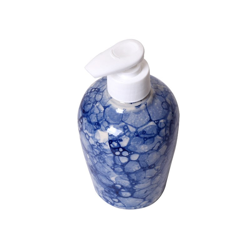 Ceramic blue studio soap dispenser