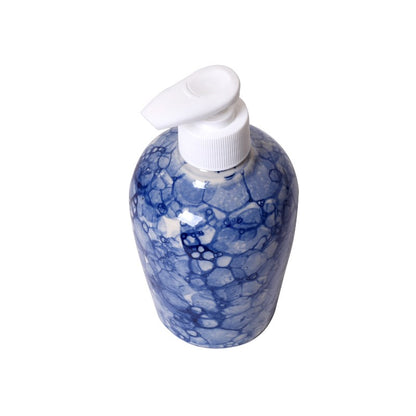 Ceramic blue studio soap dispenser