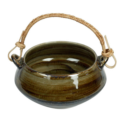 ceramic metallic studio biryani serving bowl