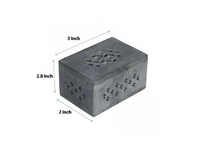 Traditional Design Marble Hand Carved Jewelry Box/ Jewelry Storage Organizer/ Ornament Box/ Gift Holder, (Grey)