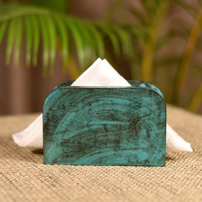 Antique Finish Mango Wood Napkin Holder