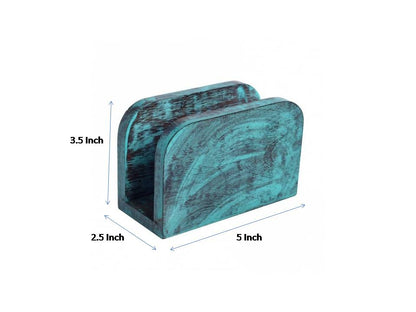 Antique Finish Mango Wood Napkin Holder