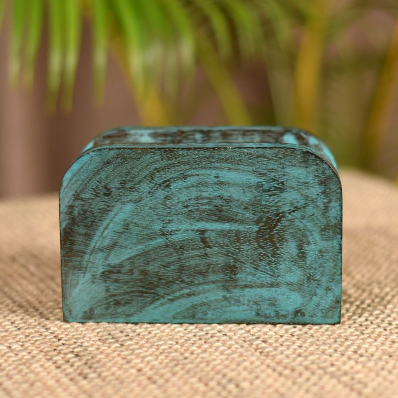 Antique Finish Mango Wood Napkin Holder