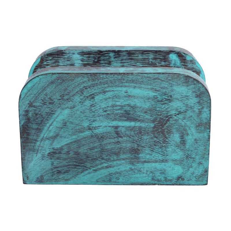 Antique Finish Mango Wood Napkin Holder