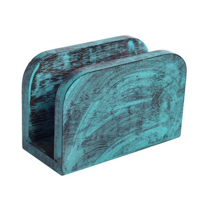 Antique Finish Mango Wood Napkin Holder