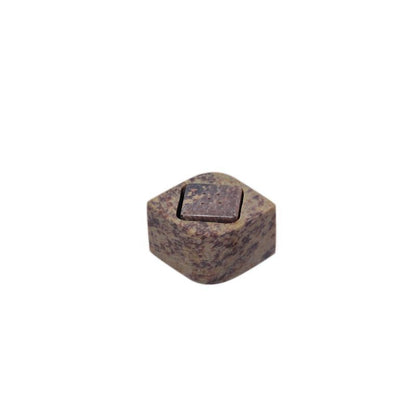 "Square" black soapstone incense stick holder agarbatti burner stand for puja and home decor