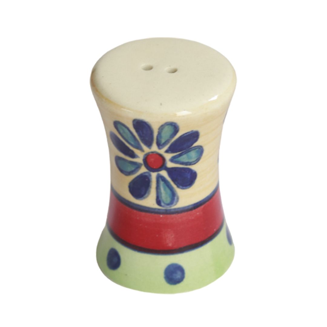 "Flower Petals" handpainted ceramic salt & pepper set