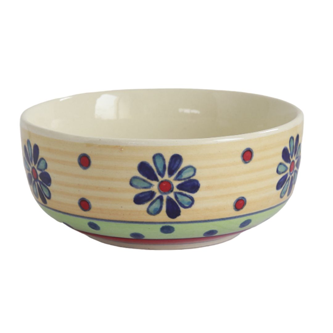 "Flower Petals" handpainted ceramic serving bowl(Set of 2)