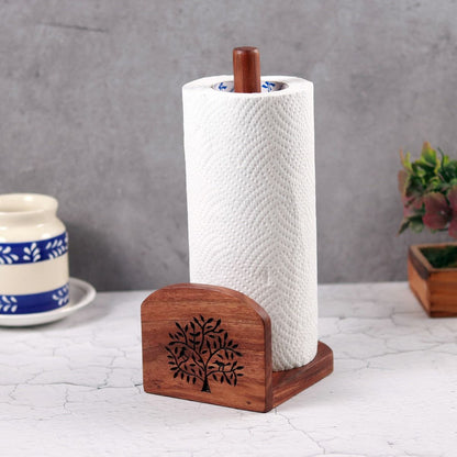 handcarved sheesham wood tissue holder