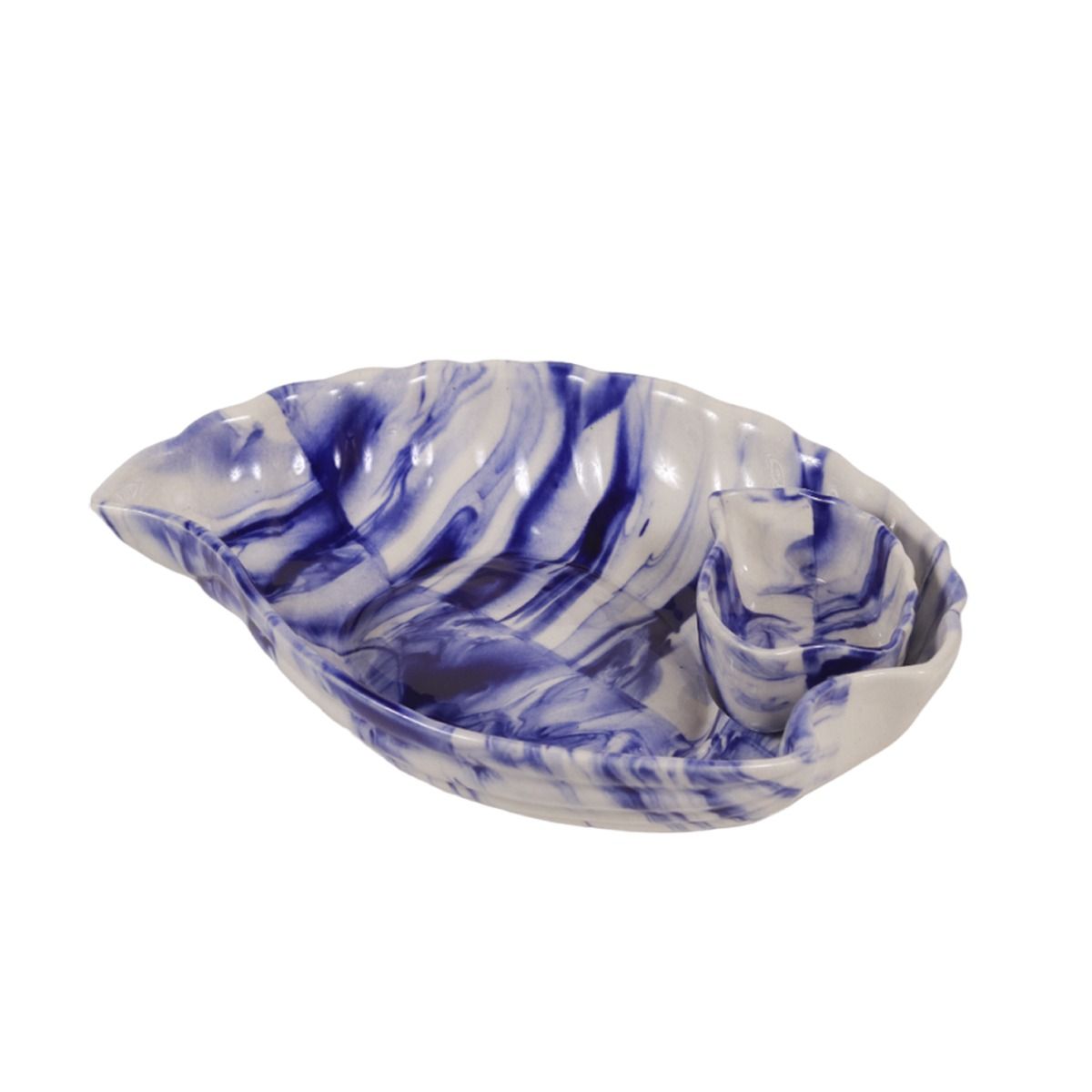 "Shades of Earth" ceramic serving platter(Set of 3)