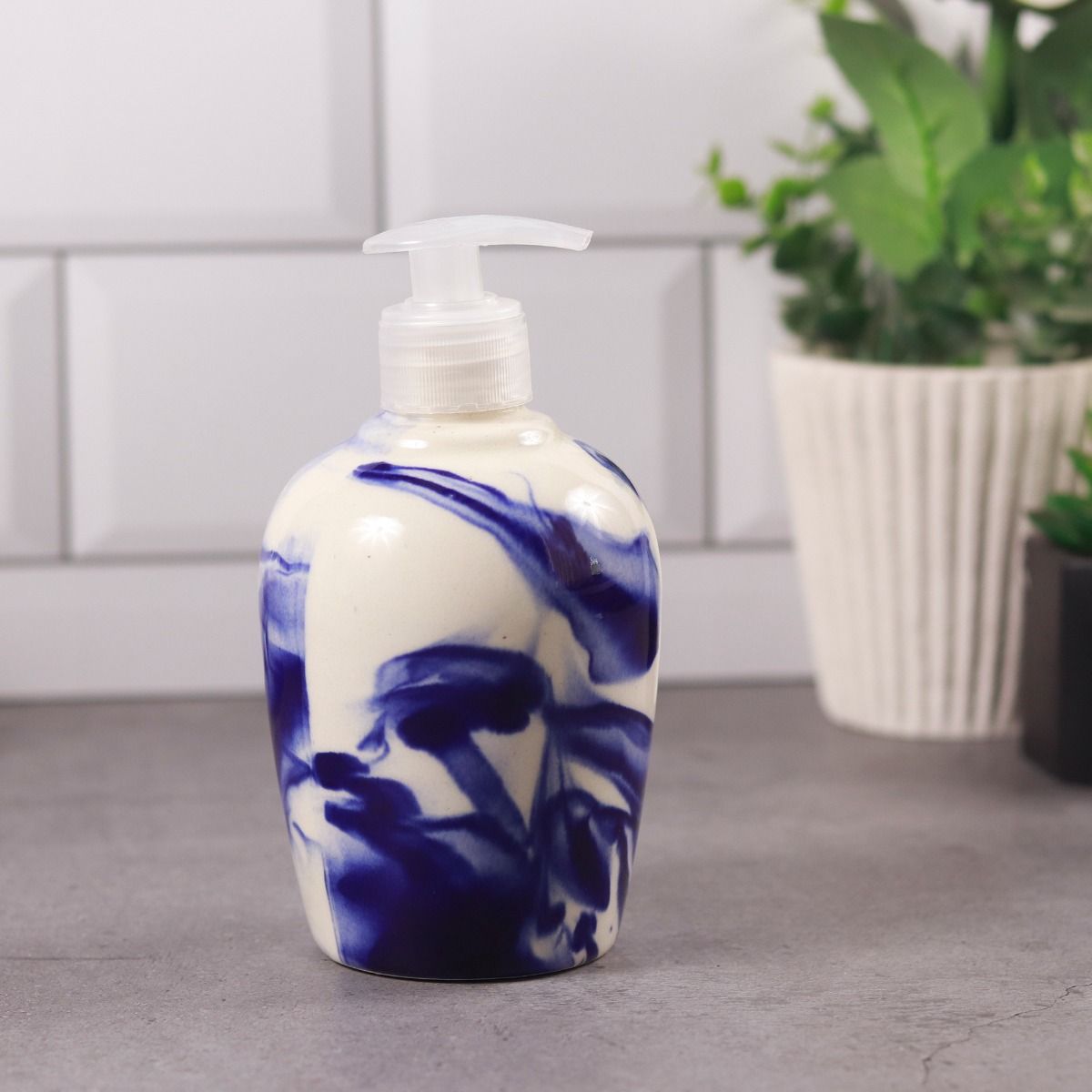 "Shades of Earth" ceramic soap dispenser