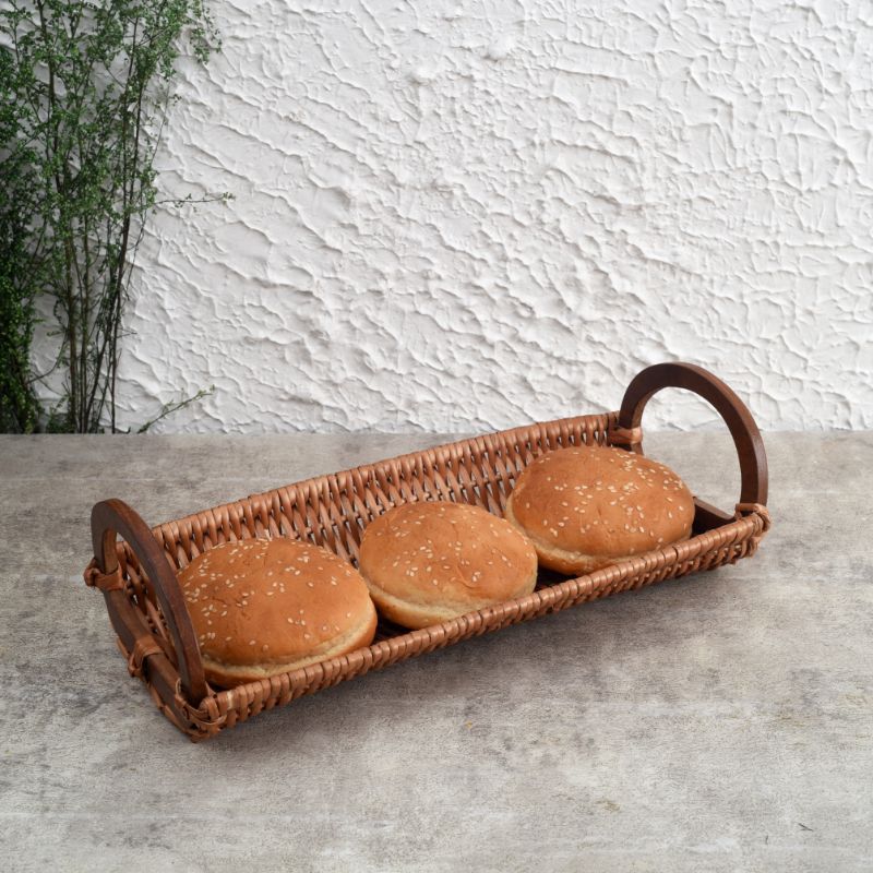 handmade "Wicker" Tray for serving bread/chapati