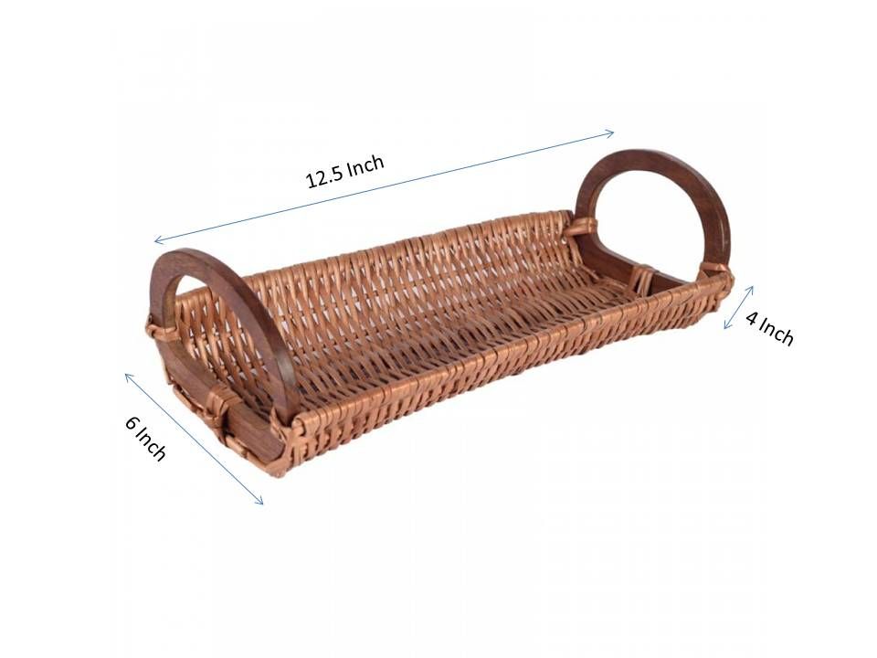 handmade "Wicker" Tray for serving bread/chapati