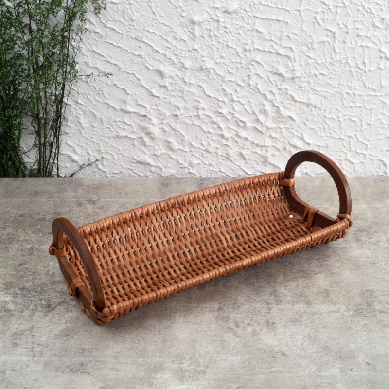 handmade "Wicker" Tray for serving bread/chapati