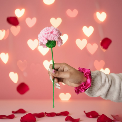 Pink Carnation Crochet Flower – Handcrafted Forever Floral Décor | ArteCasa