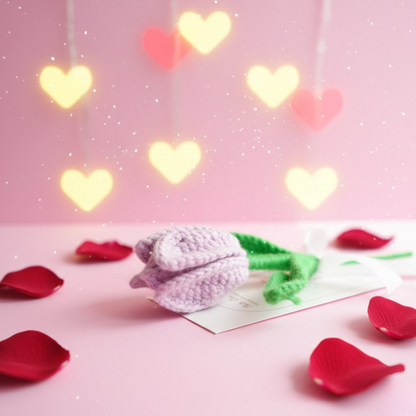 Handcrafted Tulip Crochet – Light Purple Forever Flower | ArteCasa