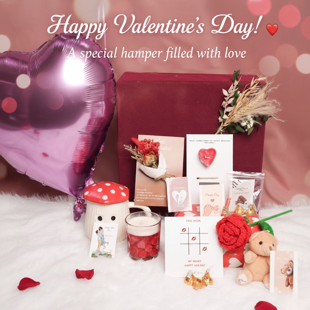 Perfect Valentine Gift Box – 7 Days of Love Hamper (Set of 8) | ArteCasa